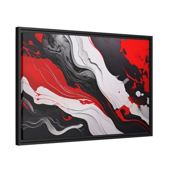 Red and Black Abstract 3 Matte Canvas, Black Frame - Image 22