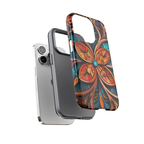 Wood Grain Flower iPhone | Samsung | Samsung Galaxy | Google Pixel - Cell Phone Tough Cases - Image 99