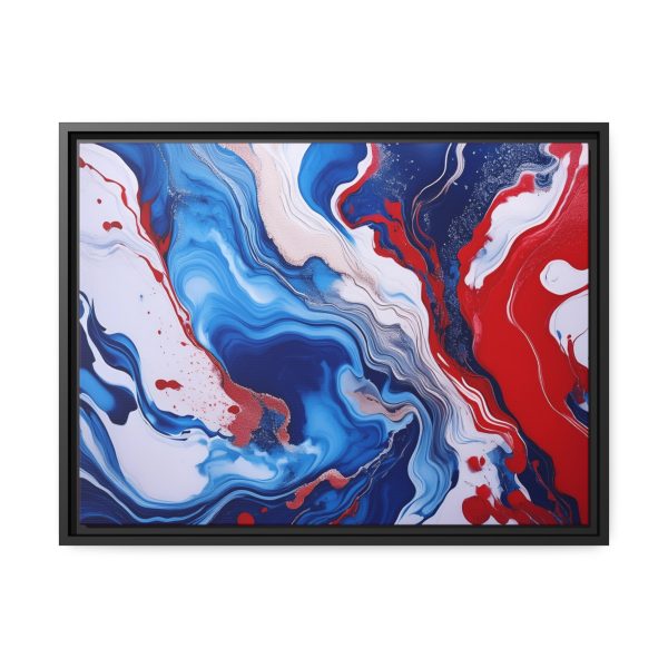 Red White and Blue TS1 Marble Matte Canvas, Black Frame - Image 17