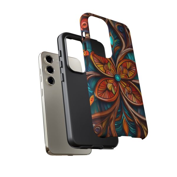 Wood Grain Flower iPhone | Samsung | Samsung Galaxy | Google Pixel - Cell Phone Tough Cases - Image 127