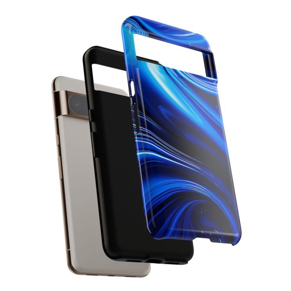 Royal Blue Wave iPhone | Samsung | Samsung Galaxy | Google Pixel - Cell Phone Tough Cases - Image 218