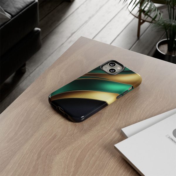 Green and Gold iPhone | Samsung | Samsung Galaxy | Google Pixel - Cell Phone Tough Cases - Image 92