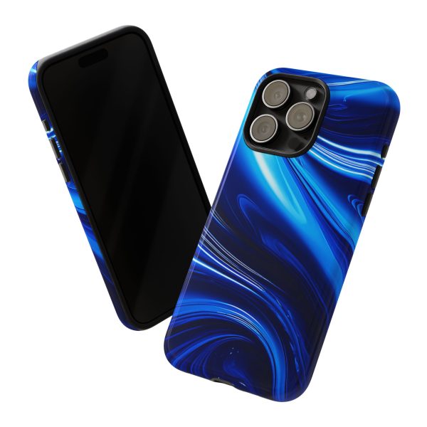 Royal Blue Wave iPhone | Samsung | Samsung Galaxy | Google Pixel - Cell Phone Tough Cases - Image 180