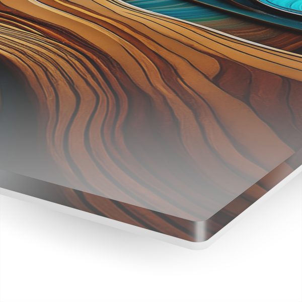 Teal and Wood Grain Acrylic Prints - Image 8