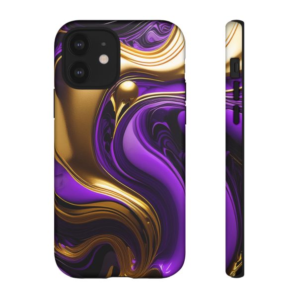 Purple and Gold Liquid iPhone | Samsung | Samsung Galaxy | Google Pixel - Cell Phone Tough Cases - Image 32