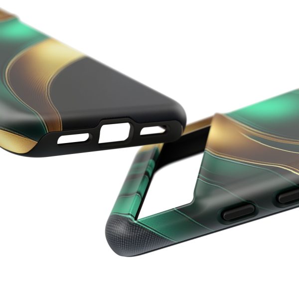 Green and Gold iPhone | Samsung | Samsung Galaxy | Google Pixel - Cell Phone Tough Cases - Image 232