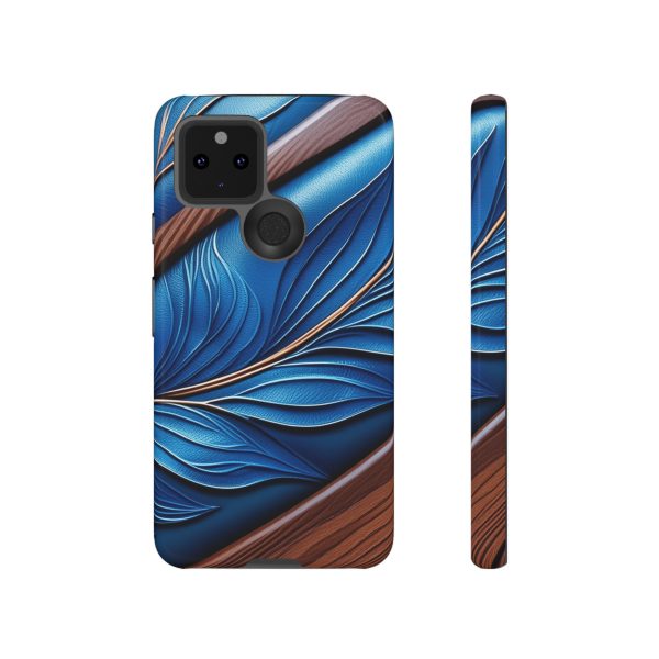 Blue Leather iPhone | Samsung | Samsung Galaxy | Google Pixel - Cell Phone Tough Cases - Image 62