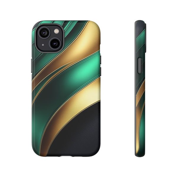 Green and Gold iPhone | Samsung | Samsung Galaxy | Google Pixel - Cell Phone Tough Cases - Image 109