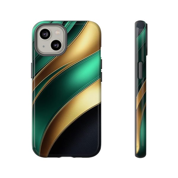 Green and Gold iPhone | Samsung | Samsung Galaxy | Google Pixel - Cell Phone Tough Cases - Image 89