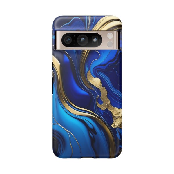 Royal Blue and Gold iPhone | Samsung | Samsung Galaxy | Google Pixel - Cell Phone Tough Cases - Image 220