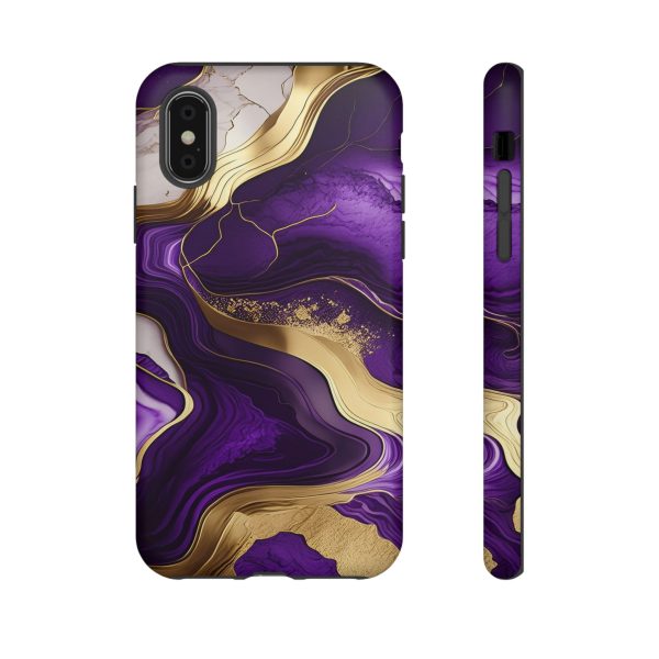 Purple and Gold iPhone | Samsung | Samsung Galaxy | Google Pixel - Cell Phone Tough Cases - Image 10