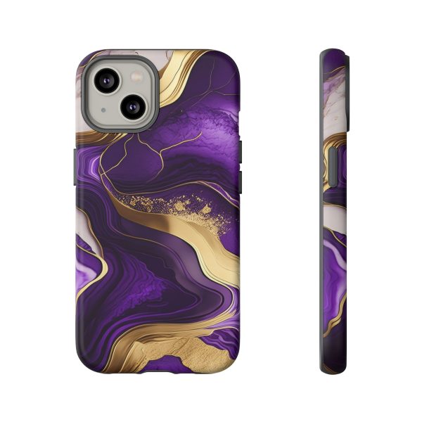 Purple and Gold iPhone | Samsung | Samsung Galaxy | Google Pixel - Cell Phone Tough Cases - Image 93