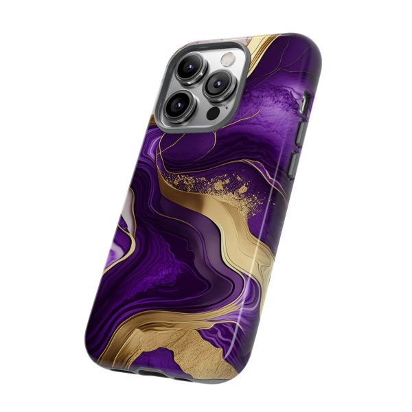 Purple and Gold iPhone | Samsung | Samsung Galaxy | Google Pixel - Cell Phone Tough Cases - Image 98