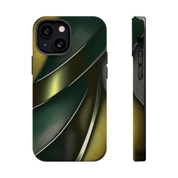 Green and Yellow Carbon Custom Magnetic Tough Case for iPhone - Dual Layer Protection with MagSafe® Compatibility - Matte or Glossy Finish - Image 56