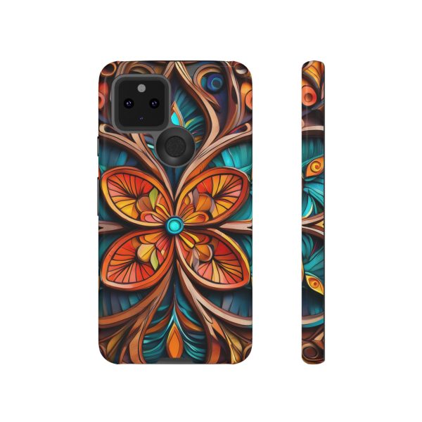 Wood Grain Flower iPhone | Samsung | Samsung Galaxy | Google Pixel - Cell Phone Tough Cases - Image 61