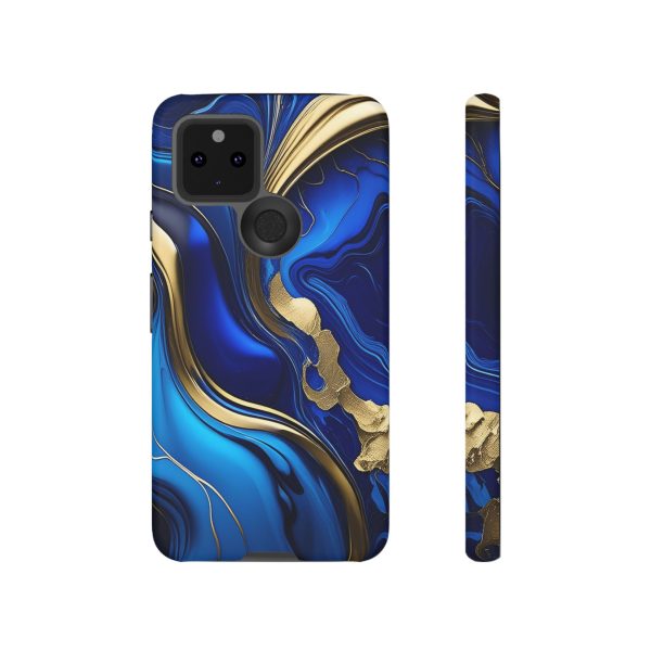 Royal Blue and Gold iPhone | Samsung | Samsung Galaxy | Google Pixel - Cell Phone Tough Cases - Image 63