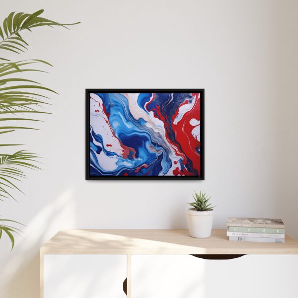 Red White and Blue TS1 Marble Matte Canvas, Black Frame - Image 19