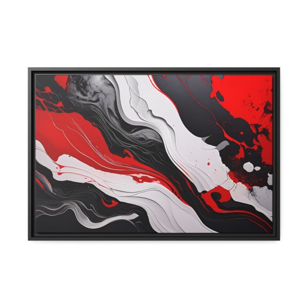 Red and Black Abstract 3 Matte Canvas, Black Frame - Image 21