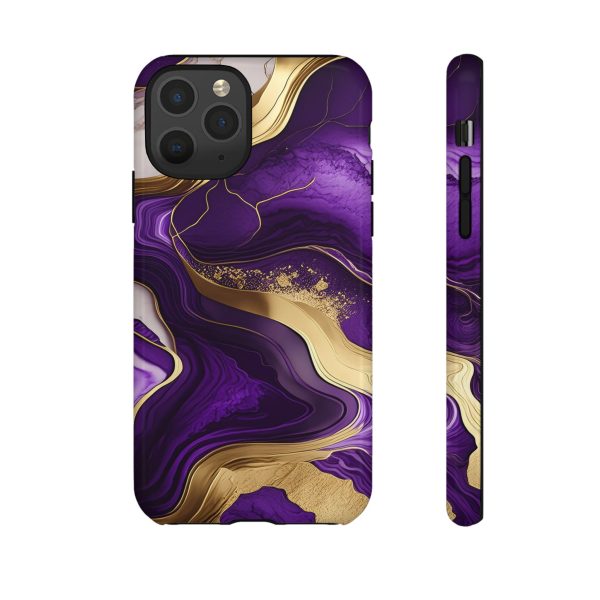 Purple and Gold iPhone | Samsung | Samsung Galaxy | Google Pixel - Cell Phone Tough Cases - Image 21