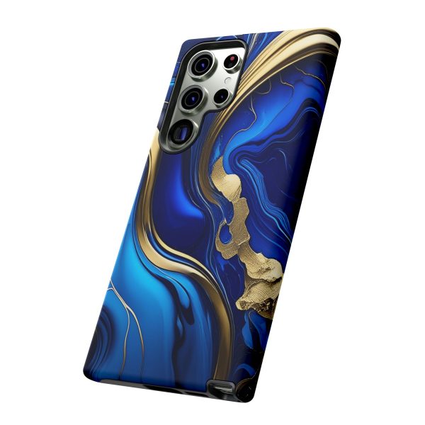 Royal Blue and Gold iPhone | Samsung | Samsung Galaxy | Google Pixel - Cell Phone Tough Cases - Image 142