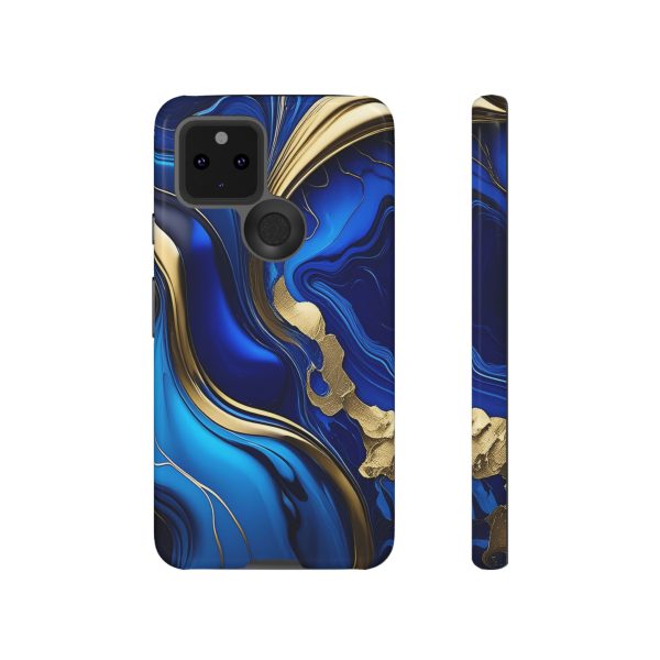 Royal Blue and Gold iPhone | Samsung | Samsung Galaxy | Google Pixel - Cell Phone Tough Cases - Image 61