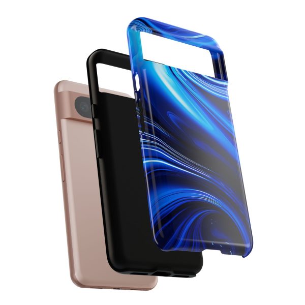 Royal Blue Wave iPhone | Samsung | Samsung Galaxy | Google Pixel - Cell Phone Tough Cases - Image 228