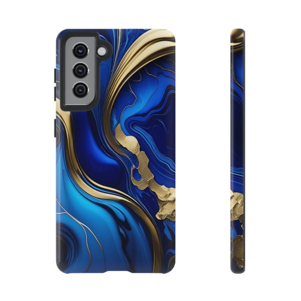 Royal Blue and Gold iPhone | Samsung | Samsung Galaxy | Google Pixel - Cell Phone Tough Cases - Image 49