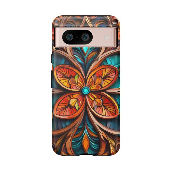 Wood Grain Flower iPhone | Samsung | Samsung Galaxy | Google Pixel - Cell Phone Tough Cases - Image 230