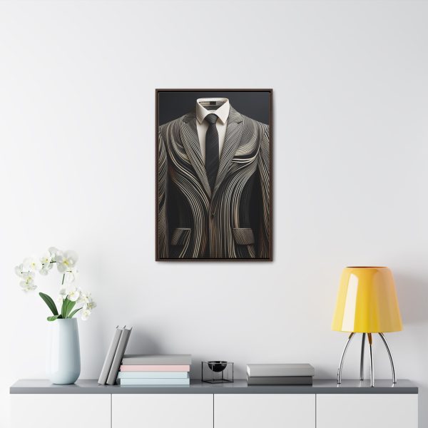 Black Suit Abstract Gallery Canvas Wraps, Vertical Frame - Image 29