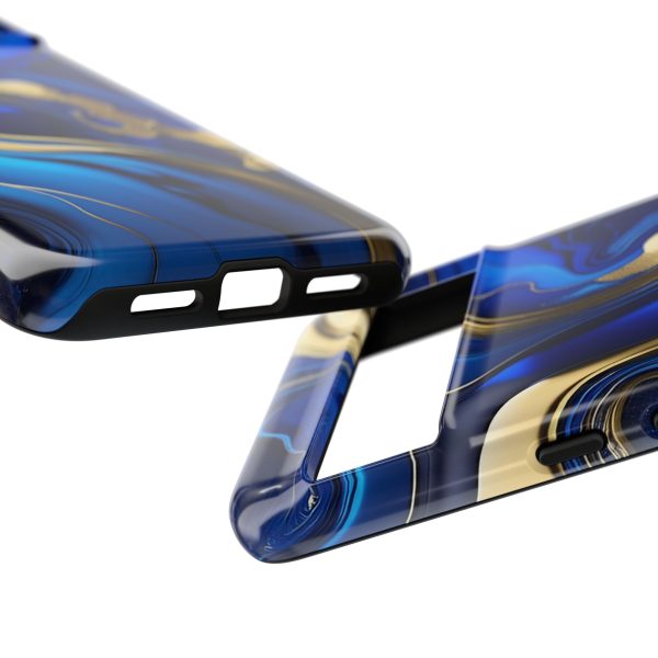 Royal Blue and Gold iPhone | Samsung | Samsung Galaxy | Google Pixel - Cell Phone Tough Cases - Image 222