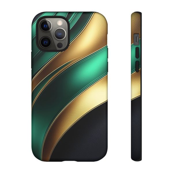 Green and Gold iPhone | Samsung | Samsung Galaxy | Google Pixel - Cell Phone Tough Cases - Image 34