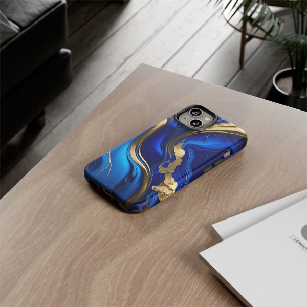 Royal Blue and Gold iPhone | Samsung | Samsung Galaxy | Google Pixel - Cell Phone Tough Cases - Image 96