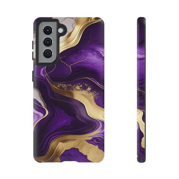 Purple and Gold iPhone | Samsung | Samsung Galaxy | Google Pixel - Cell Phone Tough Cases - Image 51