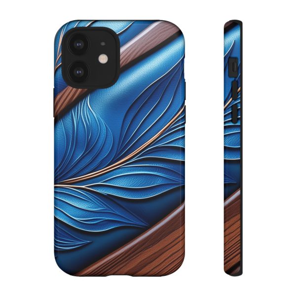 Blue Leather iPhone | Samsung | Samsung Galaxy | Google Pixel - Cell Phone Tough Cases - Image 31