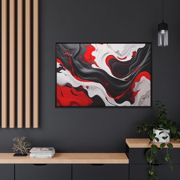 Red and Black Abstract 2 Matte Canvas, Black Frame - Image 40