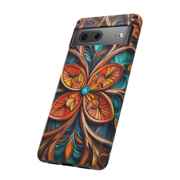 Wood Grain Flower iPhone | Samsung | Samsung Galaxy | Google Pixel - Cell Phone Tough Cases - Image 150