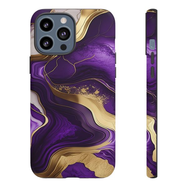 Purple and Gold iPhone | Samsung | Samsung Galaxy | Google Pixel - Cell Phone Tough Cases - Image 47