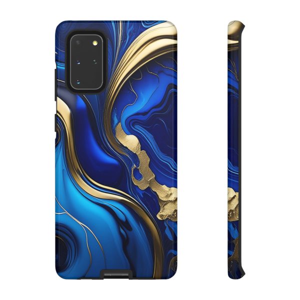 Royal Blue and Gold iPhone | Samsung | Samsung Galaxy | Google Pixel - Cell Phone Tough Cases - Image 29