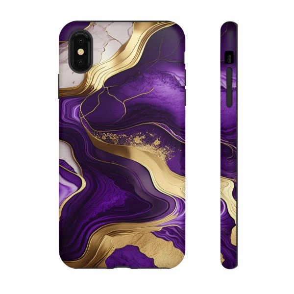 Purple and Gold iPhone | Samsung | Samsung Galaxy | Google Pixel - Cell Phone Tough Cases - Image 12