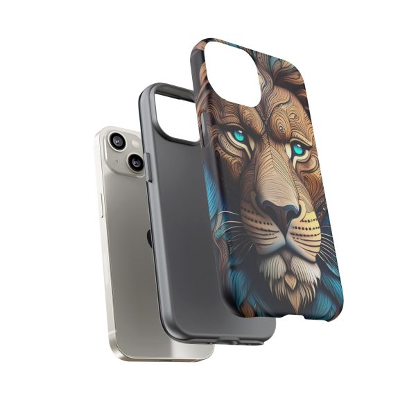 Wood Lion Art iPhone | Google Pixel - Cell Phone Tough Cases - Image 51