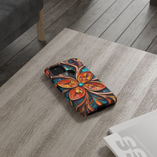 Wood Grain Flower iPhone | Samsung | Samsung Galaxy | Google Pixel - Cell Phone Tough Cases - Image 64