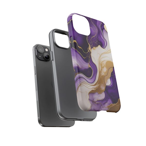 Purple and Gold 2 iPhone | Samsung | Samsung Galaxy | Google Pixel - Cell Phone Tough Cases - Image 111