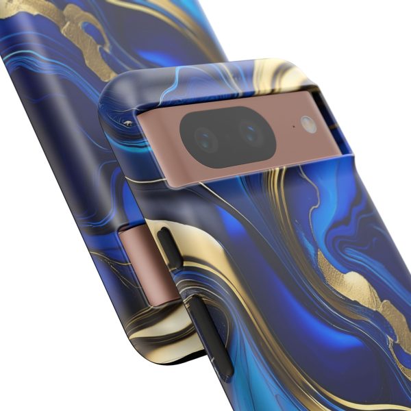 Royal Blue and Gold iPhone | Samsung | Samsung Galaxy | Google Pixel - Cell Phone Tough Cases - Image 231