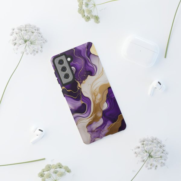 Purple and Gold 2 iPhone | Samsung | Samsung Galaxy | Google Pixel - Cell Phone Tough Cases - Image 52