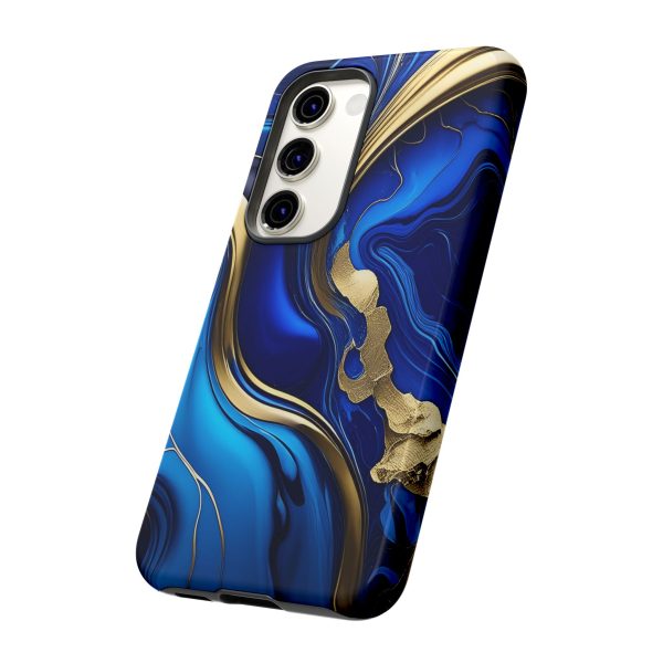 Royal Blue and Gold iPhone | Samsung | Samsung Galaxy | Google Pixel - Cell Phone Tough Cases - Image 122