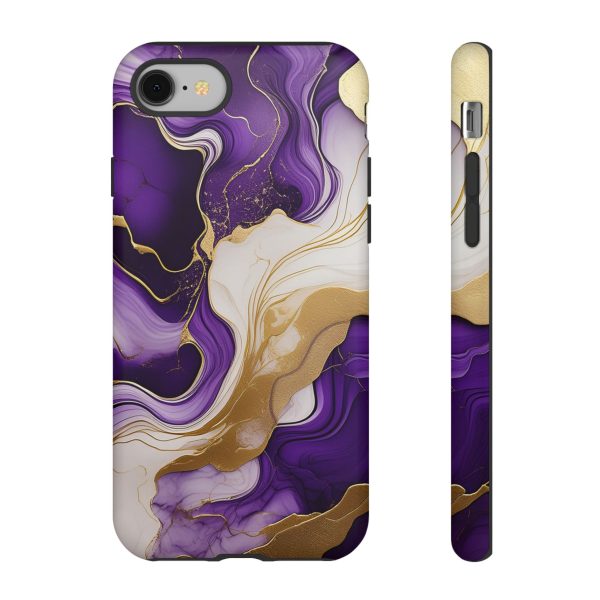 Purple and Gold 2 iPhone | Samsung | Samsung Galaxy | Google Pixel - Cell Phone Tough Cases - Image 2