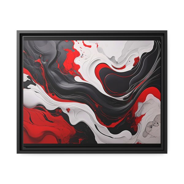 Red and Black Abstract 2 Matte Canvas, Black Frame - Image 13