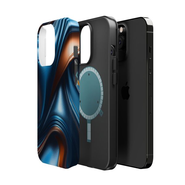 Teal Carbon Custom Magnetic Tough Case for iPhone - Dual Layer Protection with MagSafe® Compatibility - Matte or Glossy Finish - Image 67