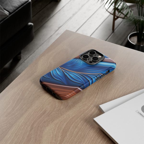 Blue Leather iPhone | Samsung | Samsung Galaxy | Google Pixel - Cell Phone Tough Cases - Image 101