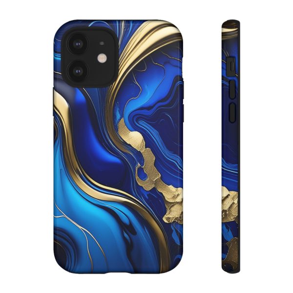 Royal Blue and Gold iPhone | Samsung | Samsung Galaxy | Google Pixel - Cell Phone Tough Cases - Image 31